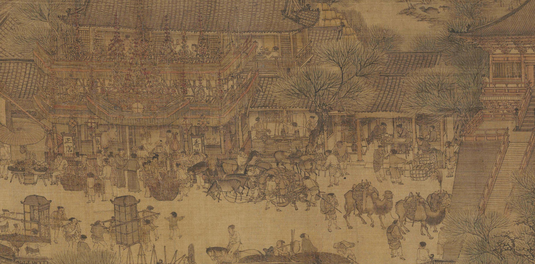 Screenshot of Along the River During the Qingming Festival (Qingming Shanghe Tu) – Zhang Zeduan