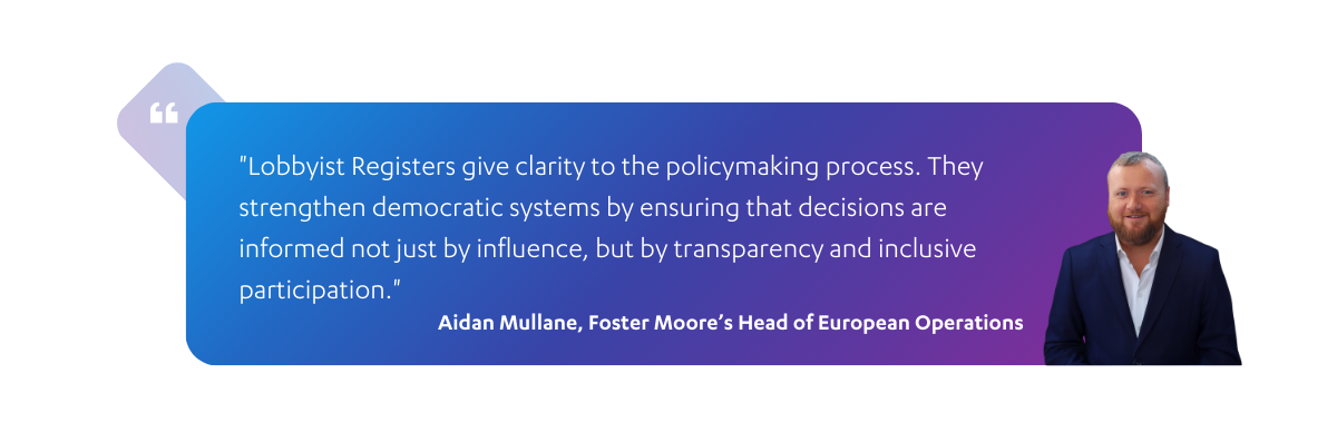Quote on Lobbyist Registers Aidan Mullane