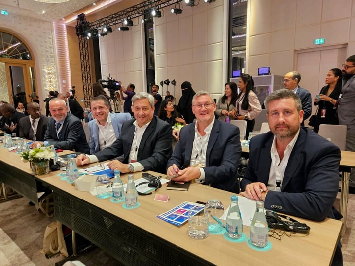 The Foster Moore team at CRF 2024 in Doha, Qatar