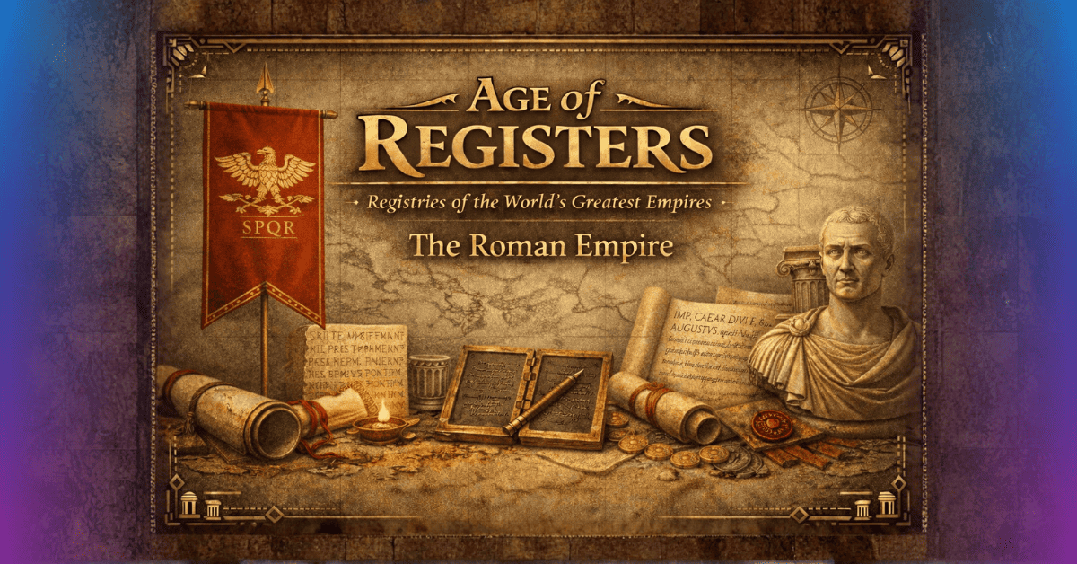 Age of Registers III: The Roman Empire: When Registration Became Law