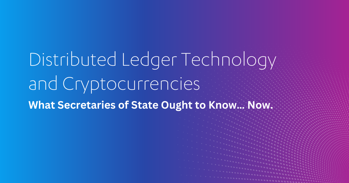 Distributed Ledger Technology and Cryptocurrencies