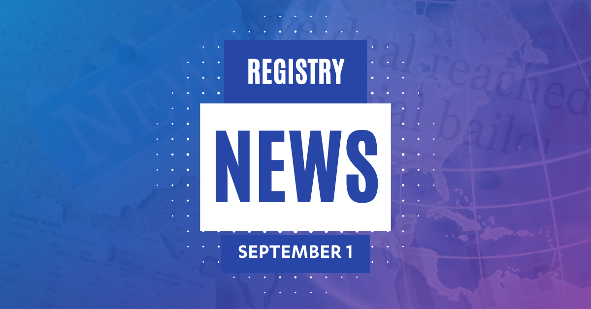 Registry News Weekly - September 1 2025