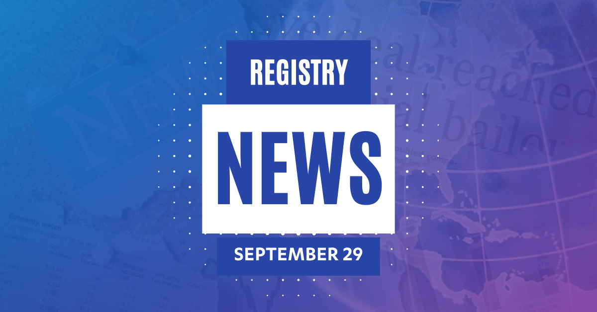 Registry News Weekly - September 29 2025