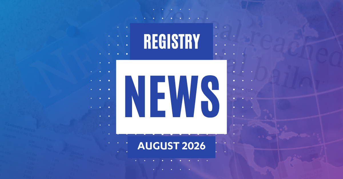 Registry News - August 2026